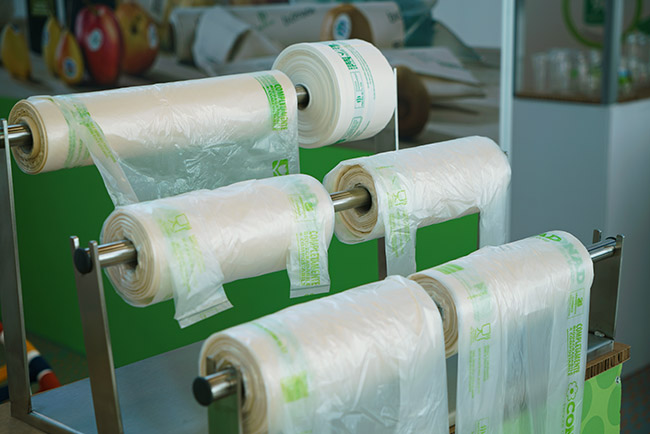 Sacolas de supermercado biodegradáveis 